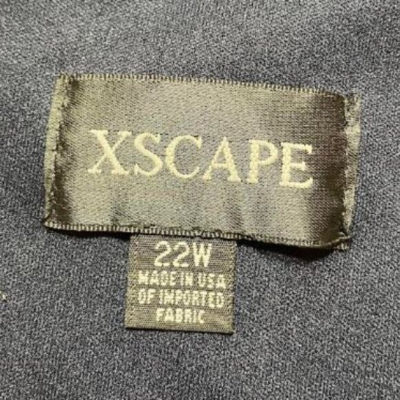 Xscape Maxi Brocade Formal Cocktail Dress Navy and Gold Size 22  EUC - Picture 15 of 15